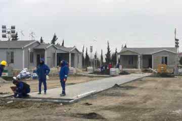 3 Seperate Prefabricated Housing Installation in Azerbaijan
