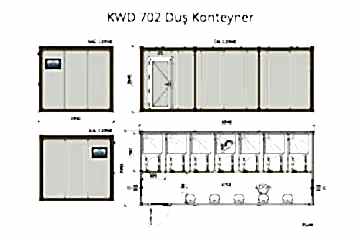 KWD 702 Duş Konteyner - 3x7m