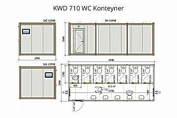 KWD 710 Wc Konteyner- 3x7m