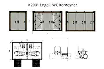 K 2001 Engelli WC Konteyner