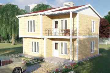 136 m² Prefabrik Villa Modeli: Anadolu