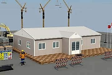 Modern Prefabrik Ofis 125 m²