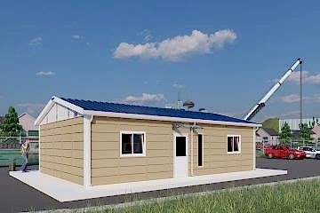 2 Kişilik Mutfaklı Prefabrik Ofis