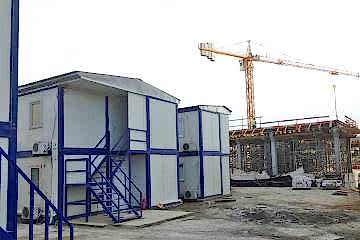 Bakü SOFAZ TOWER İnşaat Projesi’nin şantiye yapılarını kurduk