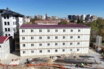 Şantiyeler için 4 Katlı İşçi Konaklama Konteyneri