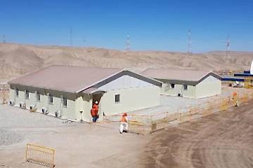 Modüler altın madeni şantiye kamp binası - Şili